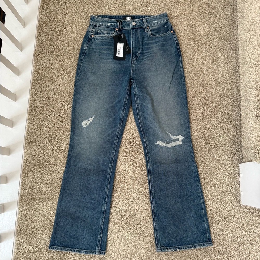 NWT Paige Courtney Distressed Bootcut Jeans Size 26